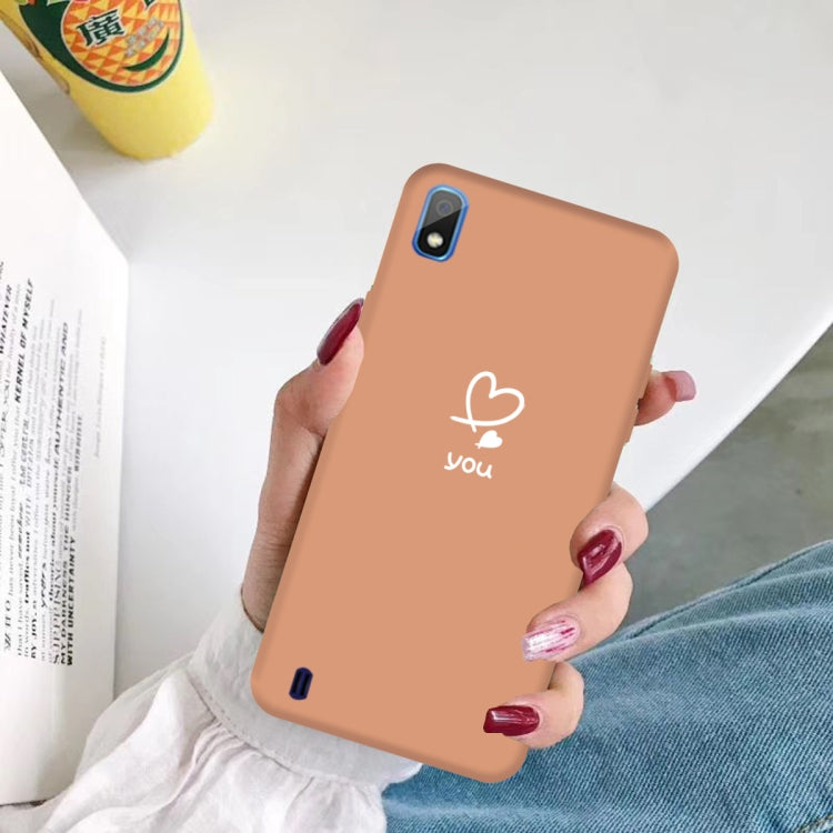 For Galaxy A10 Love Heart You Pattern Frosted TPU Protective Case