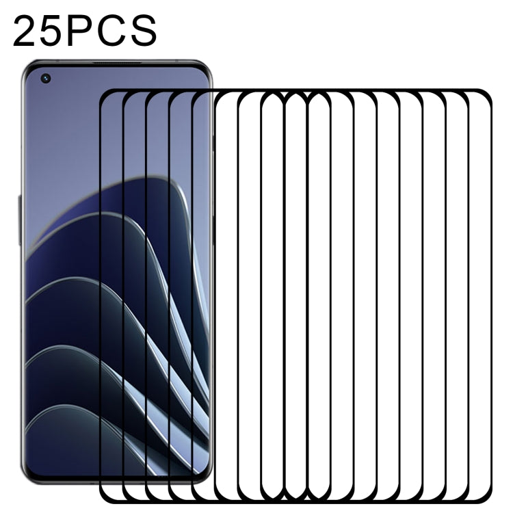 25 PCS 3D Curved Edge Full Screen Tempered Glass Film For OnePlus 10 Pro(Black)