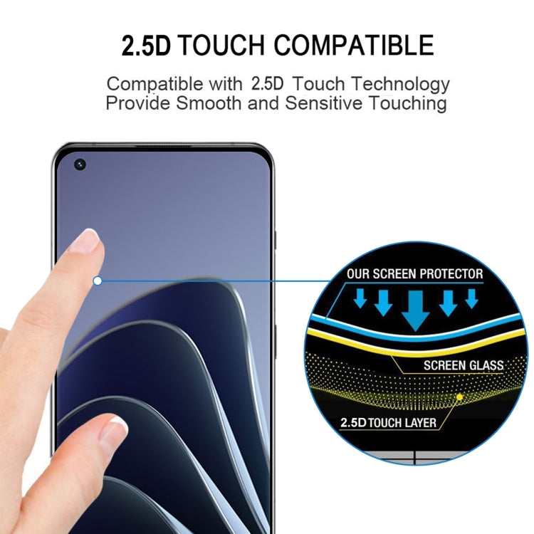 25 PCS 3D Curved Edge Full Screen Tempered Glass Film For OnePlus 10 Pro(Black)