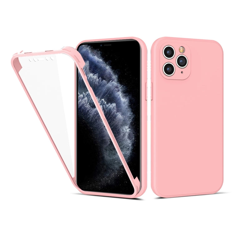 For iPhone 11 Pro Max Imitation Liquid Silicone 360 Full Body Case