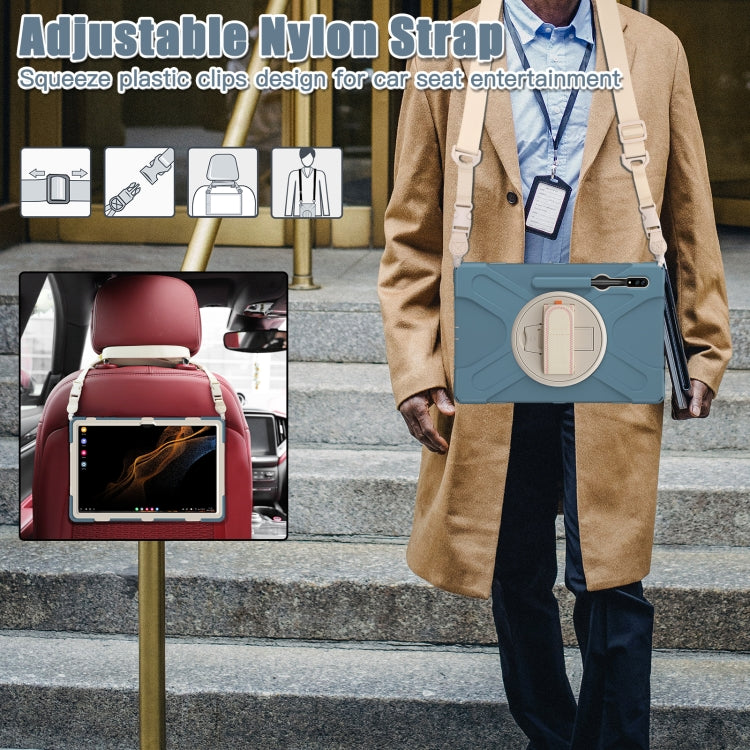 For Samsung Galaxy Tab S8 Ultra Silicone + PC Tablet Case