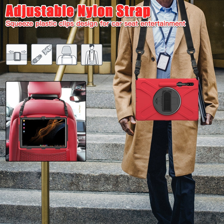 For Samsung Galaxy Tab S8 Ultra Silicone + PC Tablet Case