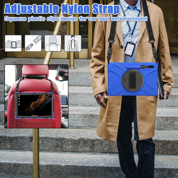 For Samsung Galaxy Tab S8 Ultra Silicone + PC Tablet Case
