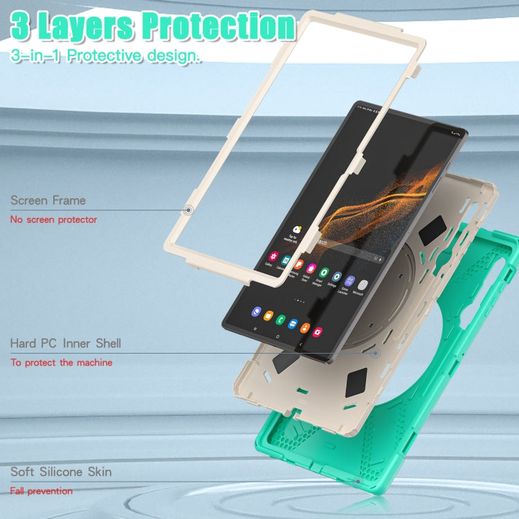 For Samsung Galaxy Tab S8 Ultra Silicone + PC Tablet Case