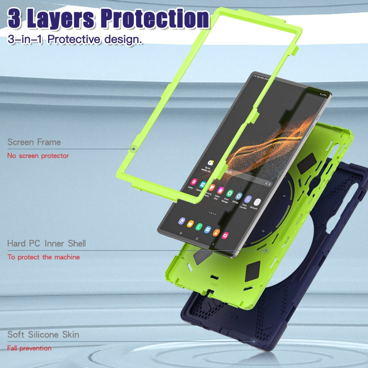 For Samsung Galaxy Tab S8 Ultra Silicone + PC Tablet Case