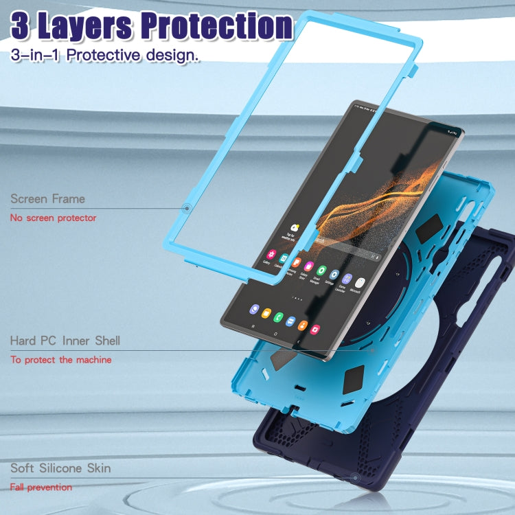 For Samsung Galaxy Tab S8 Ultra Silicone + PC Tablet Case