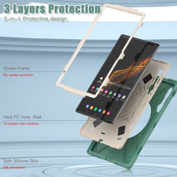 For Samsung Galaxy Tab S8 Ultra Silicone + PC Tablet Case