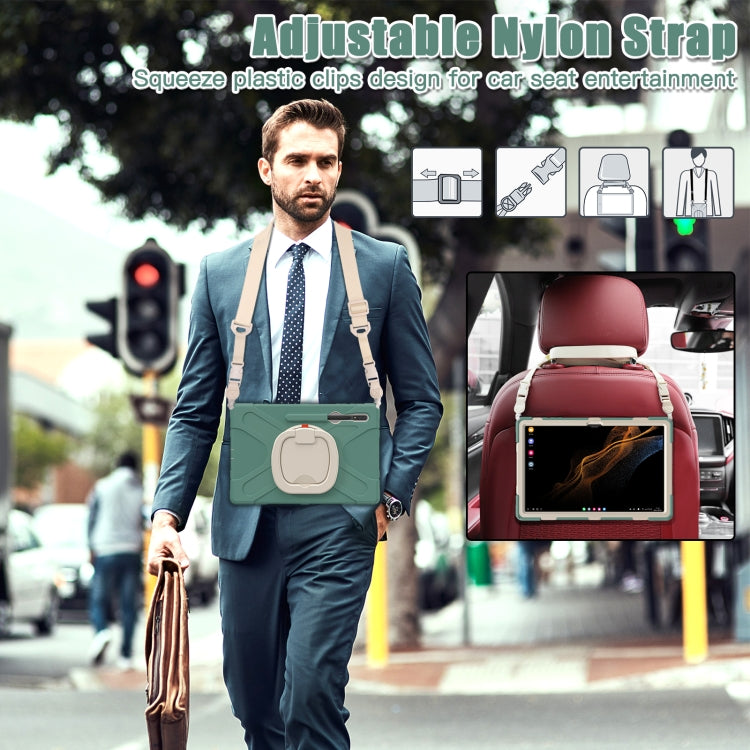For Samsung Galaxy Tab S8 Ultra Silicone + PC Tablet Case