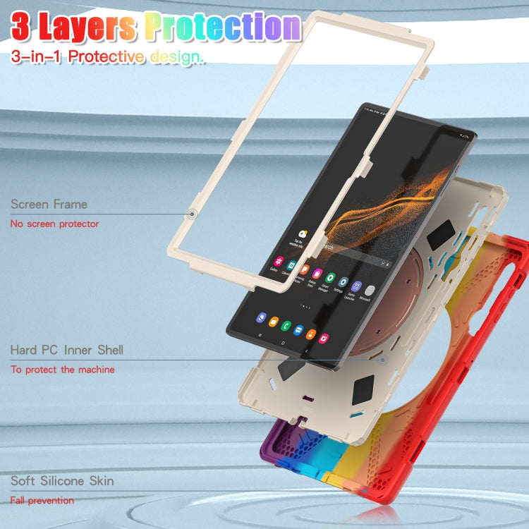 For Samsung Galaxy Tab S8 Ultra Silicone + PC Tablet Case