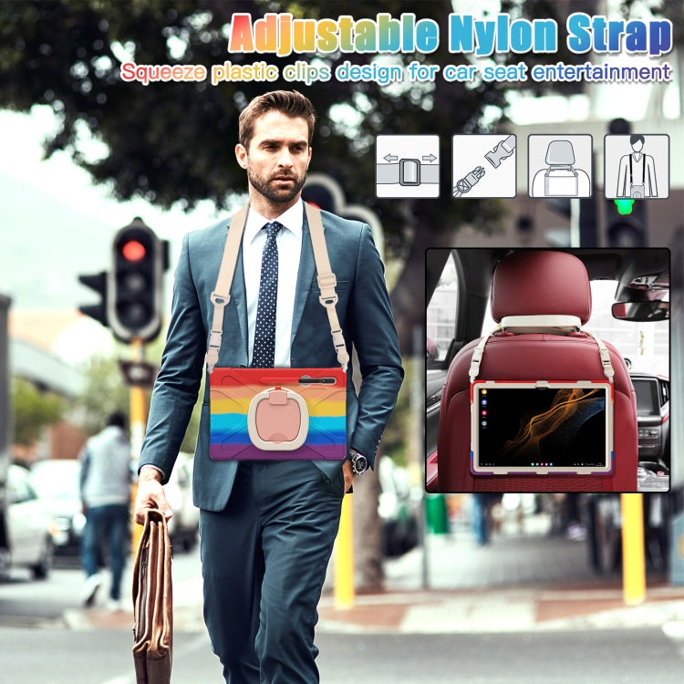 For Samsung Galaxy Tab S8 Ultra Silicone + PC Tablet Case