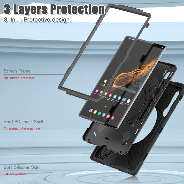 For Samsung Galaxy Tab S8 Ultra Silicone + PC Tablet Case