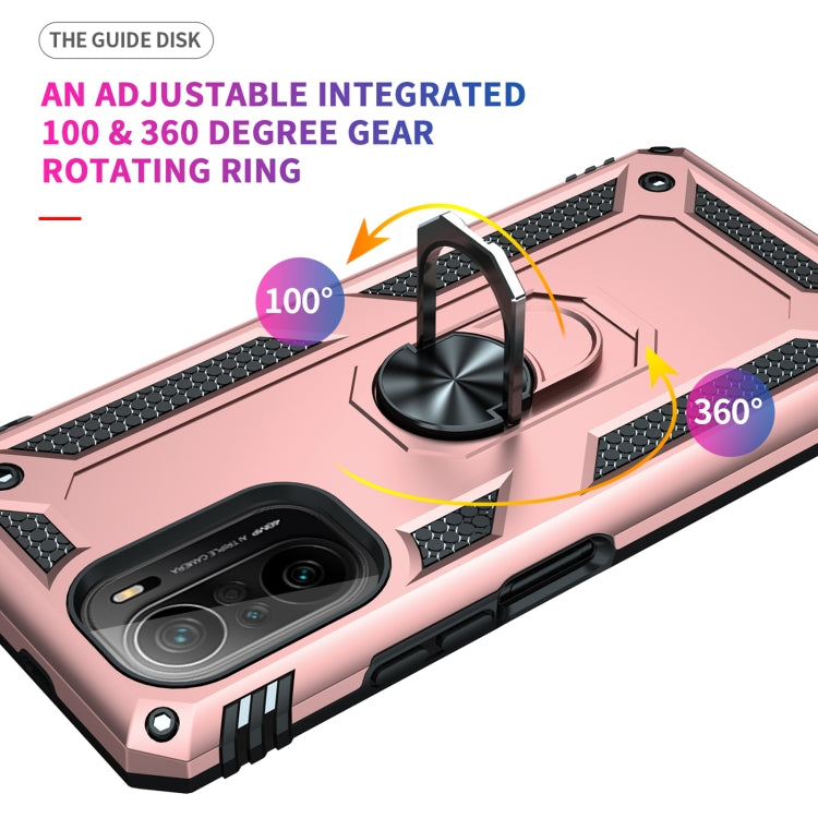 For Xiaomi Poco F3 Shockproof TPU + PC Phone Case with 360 Degree Rotating Holder