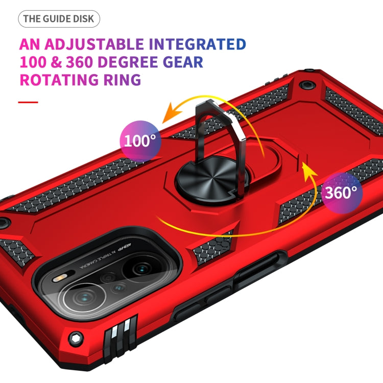 For Xiaomi Poco F3 Shockproof TPU + PC Phone Case with 360 Degree Rotating Holder