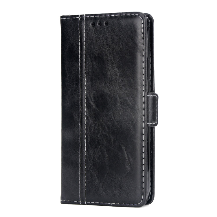 For iPhone XR Retro Texture Contrast Color Splicing Horizontal Flip TPU + PU Leather Case with Card Slots & Holder & Wallet