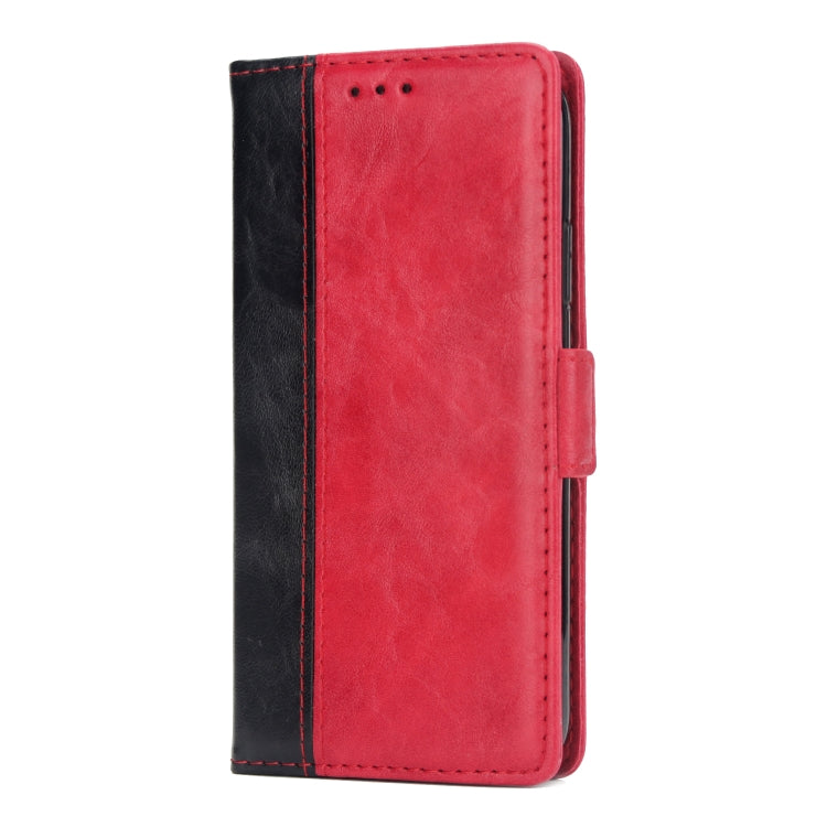 For iPhone XR Retro Texture Contrast Color Splicing Horizontal Flip TPU + PU Leather Case with Card Slots & Holder & Wallet