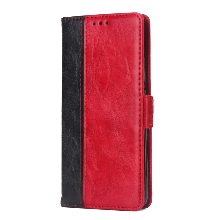 For iPhone 11 Retro Texture Contrast Color Splicing Horizontal Flip TPU + PU Leather Case with Card Slots & Holder & Wallet