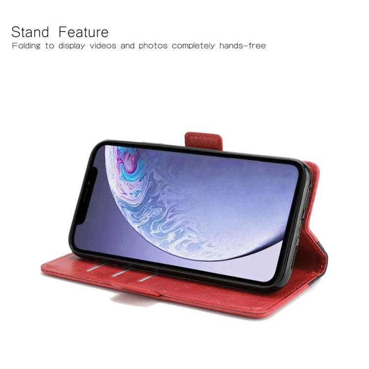 For iPhone 11 Retro Texture Contrast Color Splicing Horizontal Flip TPU + PU Leather Case with Card Slots & Holder & Wallet