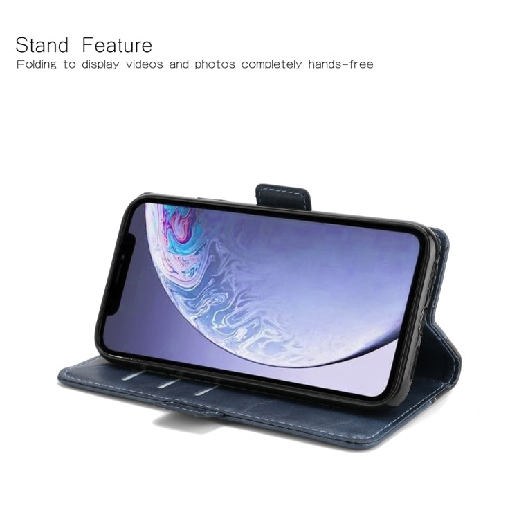 For iPhone 11 Retro Texture Contrast Color Splicing Horizontal Flip TPU + PU Leather Case with Card Slots & Holder & Wallet