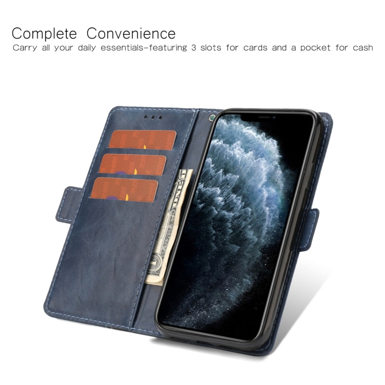 For iPhone 11 Pro Retro Texture Contrast Color Splicing Horizontal Flip TPU + PU Leather Case with Card Slots & Holder & Wallet