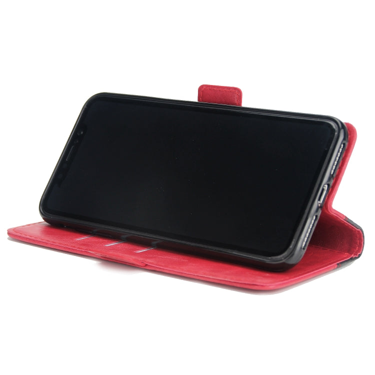 For iPhone XS Max Retro Texture Contrast Color Splicing Horizontal Flip TPU + PU Leather Case with Card Slots & Holder & Wallet