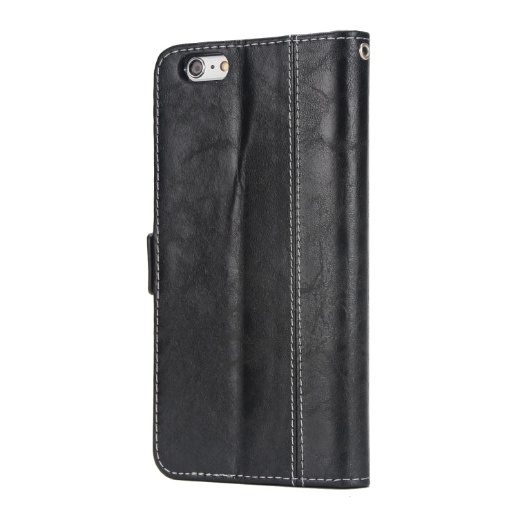 For iPhone 6s & 6 Retro Texture Contrast Color Splicing Horizontal Flip TPU + PU Leather Case with Card Slots & Holder & Wallet