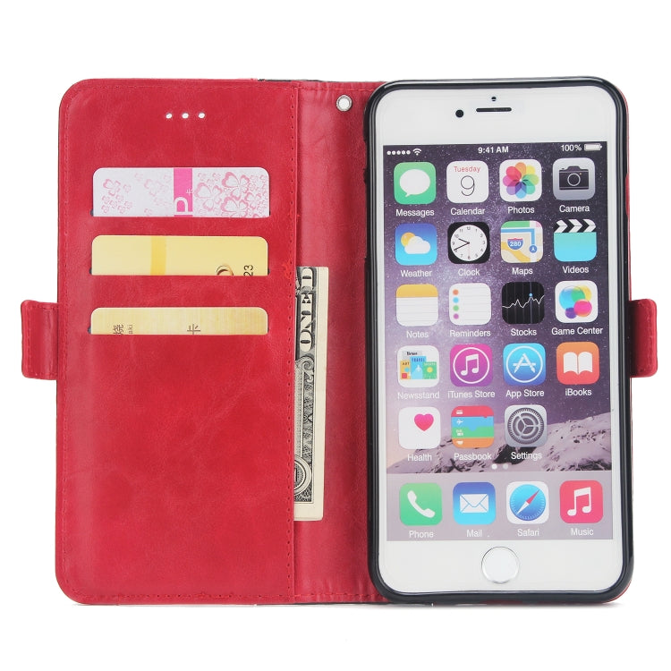 For iPhone 6s & 6 Retro Texture Contrast Color Splicing Horizontal Flip TPU + PU Leather Case with Card Slots & Holder & Wallet