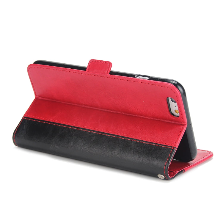 For iPhone 6s & 6 Retro Texture Contrast Color Splicing Horizontal Flip TPU + PU Leather Case with Card Slots & Holder & Wallet