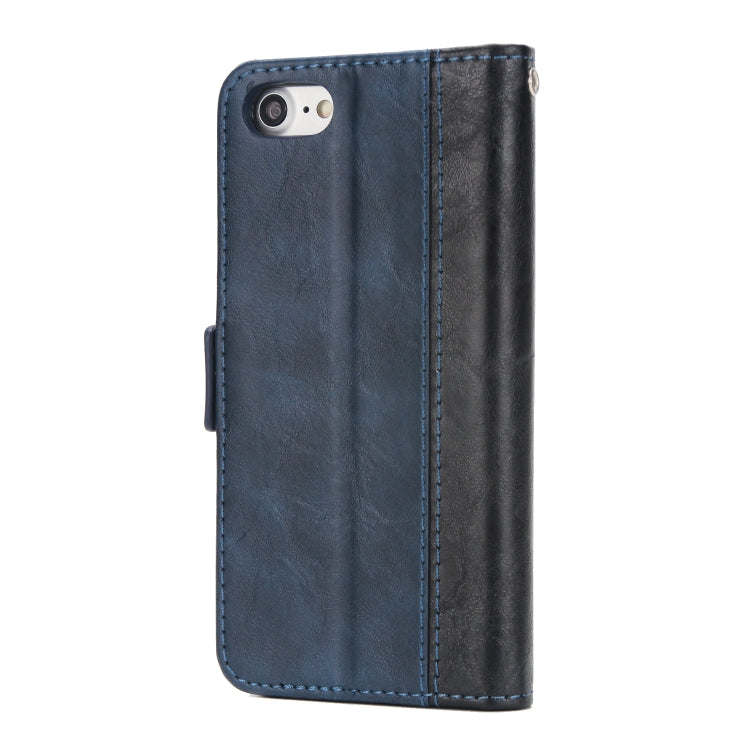 For iPhone SE 2020 & 8 & 7 Retro Texture Contrast Color Splicing Horizontal Flip TPU + PU Leather Case with Card Slots & Holder & Wallet