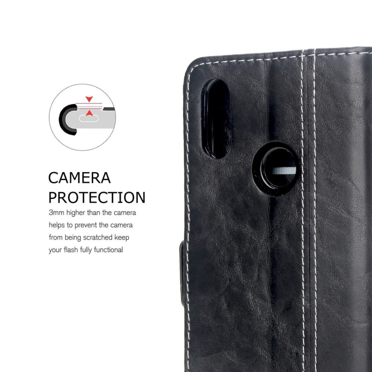 For Xiaomi Redmi Note 7 Retro Texture Contrast Color Splicing Horizontal Flip TPU + PU Leather Case with Card Slots & Holder & Wallet