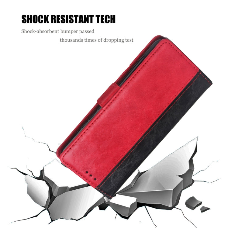 For Xiaomi Redmi Note 7 Retro Texture Contrast Color Splicing Horizontal Flip TPU + PU Leather Case with Card Slots & Holder & Wallet