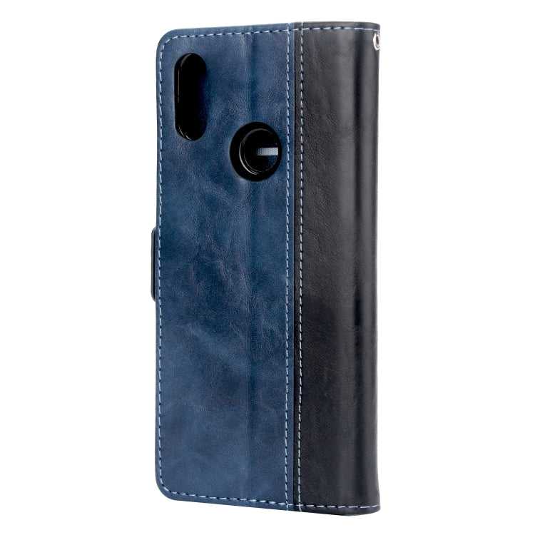 For Xiaomi Redmi Note 7 Retro Texture Contrast Color Splicing Horizontal Flip TPU + PU Leather Case with Card Slots & Holder & Wallet