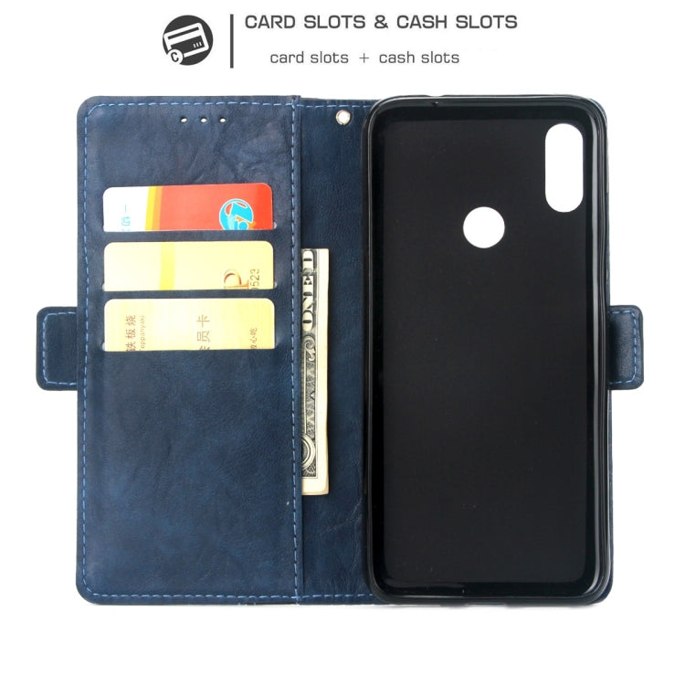 For Xiaomi Redmi Note 7 Retro Texture Contrast Color Splicing Horizontal Flip TPU + PU Leather Case with Card Slots & Holder & Wallet