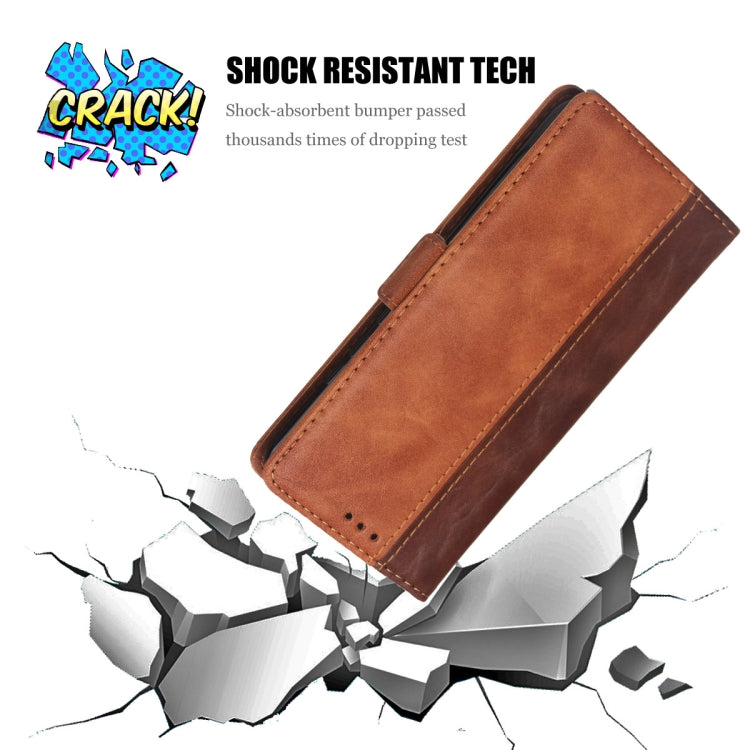 For Xiaomi Redmi Note 7 Retro Texture Contrast Color Splicing Horizontal Flip TPU + PU Leather Case with Card Slots & Holder & Wallet