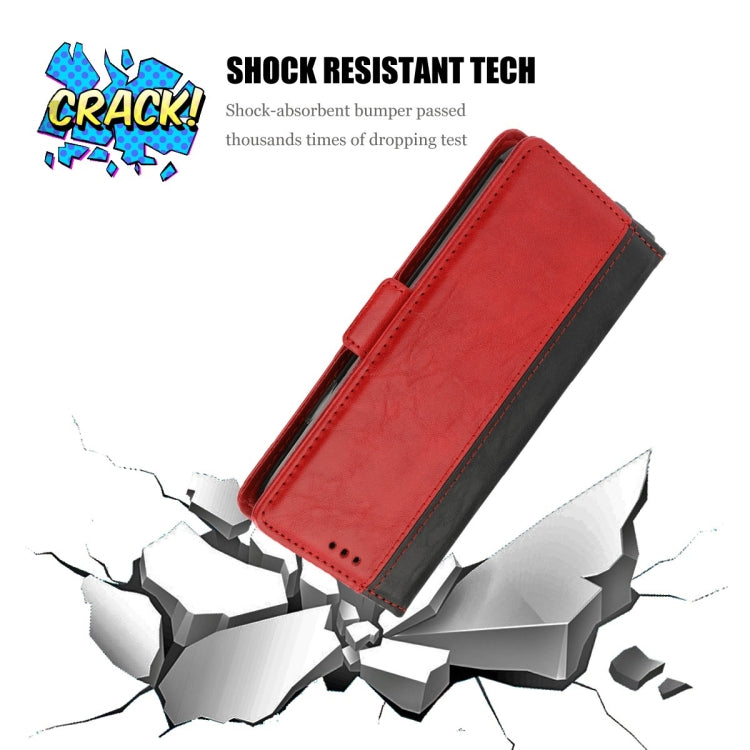 For Xiaomi Redmi Note 8 Retro Texture Contrast Color Splicing Horizontal Flip TPU + PU Leather Case with Card Slots & Holder & Wallet