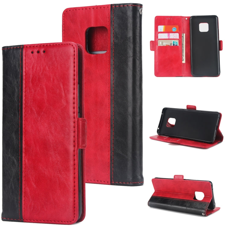 For Huawei Mate 20 Pro Retro Texture Contrast Color Splicing Horizontal Flip TPU + PU Leather Case with Card Slots & Holder & Wallet