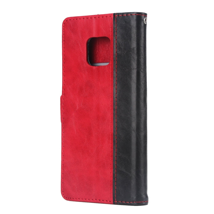 For Huawei Mate 20 Pro Retro Texture Contrast Color Splicing Horizontal Flip TPU + PU Leather Case with Card Slots & Holder & Wallet