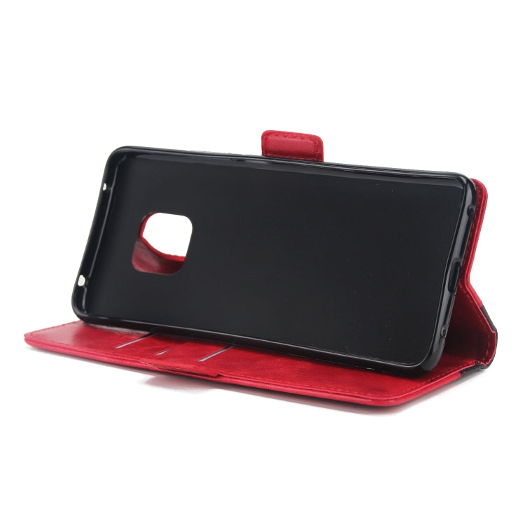 For Huawei Mate 20 Pro Retro Texture Contrast Color Splicing Horizontal Flip TPU + PU Leather Case with Card Slots & Holder & Wallet
