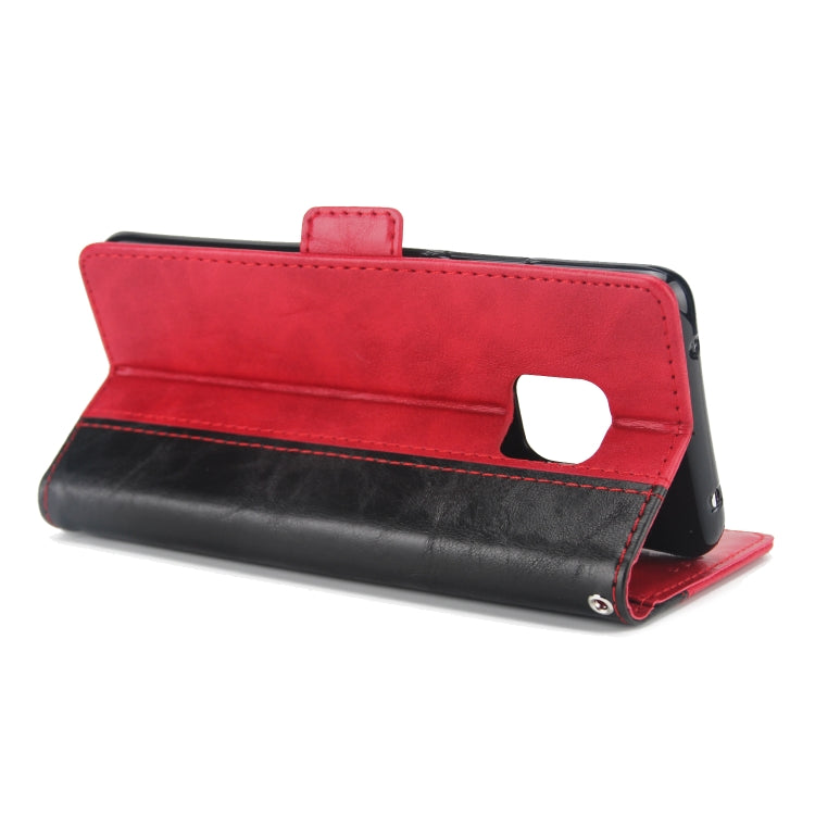For Huawei Mate 20 Pro Retro Texture Contrast Color Splicing Horizontal Flip TPU + PU Leather Case with Card Slots & Holder & Wallet