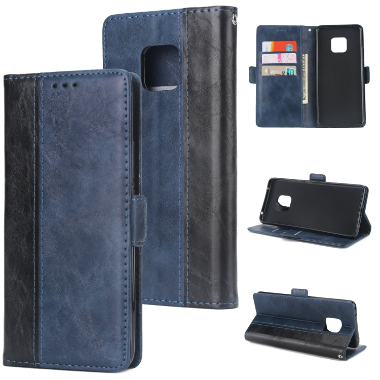 For Huawei Mate 20 Pro Retro Texture Contrast Color Splicing Horizontal Flip TPU + PU Leather Case with Card Slots & Holder & Wallet