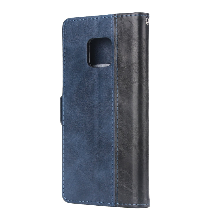 For Huawei Mate 20 Pro Retro Texture Contrast Color Splicing Horizontal Flip TPU + PU Leather Case with Card Slots & Holder & Wallet