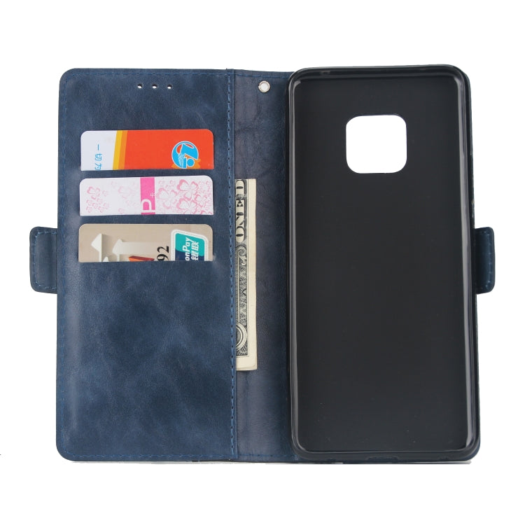 For Huawei Mate 20 Pro Retro Texture Contrast Color Splicing Horizontal Flip TPU + PU Leather Case with Card Slots & Holder & Wallet