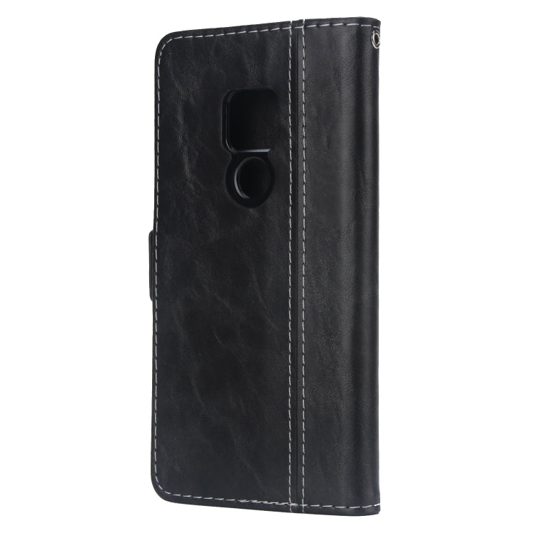 For Huawei Mate 20 Retro Texture Contrast Color Splicing Horizontal Flip TPU + PU Leather Case with Card Slots & Holder & Wallet