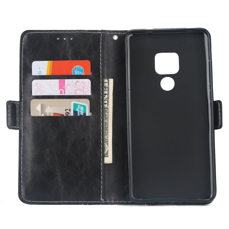 For Huawei Mate 20 Retro Texture Contrast Color Splicing Horizontal Flip TPU + PU Leather Case with Card Slots & Holder & Wallet