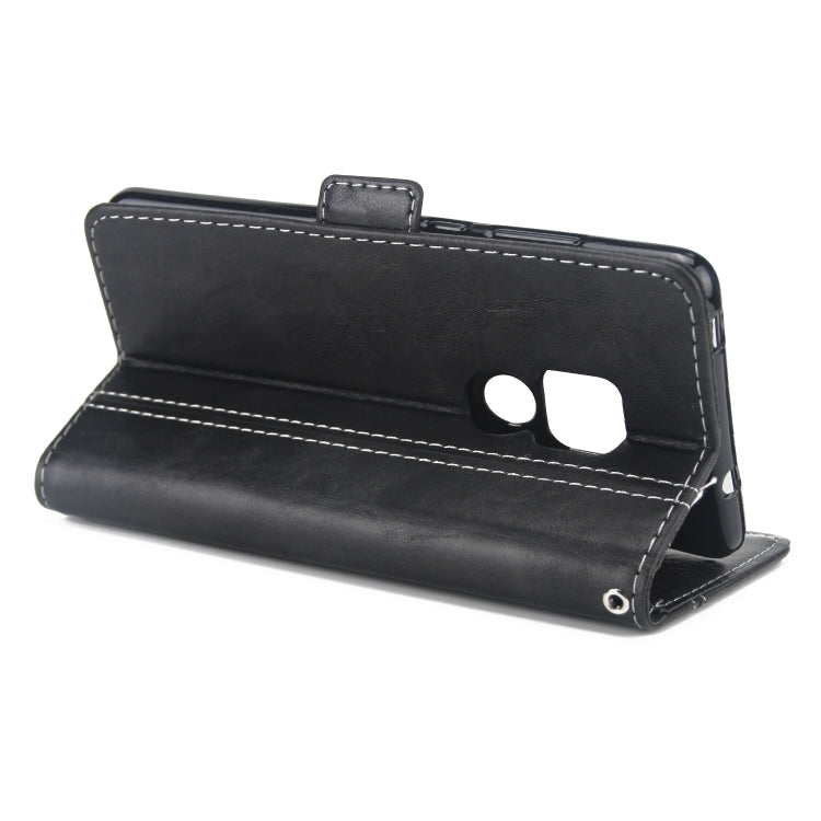 For Huawei Mate 20 Retro Texture Contrast Color Splicing Horizontal Flip TPU + PU Leather Case with Card Slots & Holder & Wallet