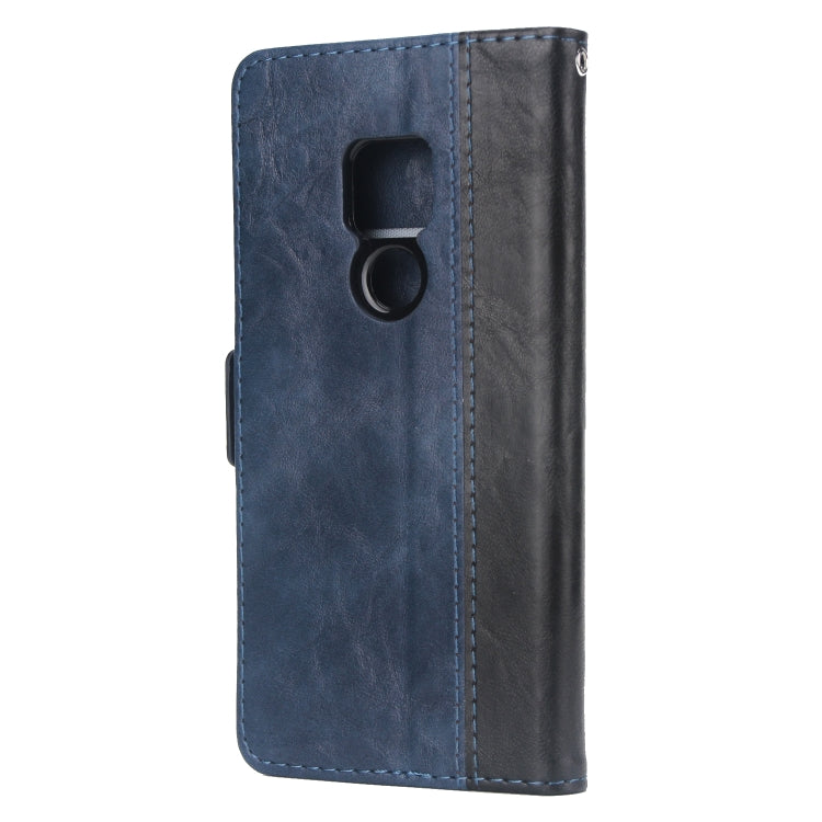 For Huawei Mate 20 Retro Texture Contrast Color Splicing Horizontal Flip TPU + PU Leather Case with Card Slots & Holder & Wallet