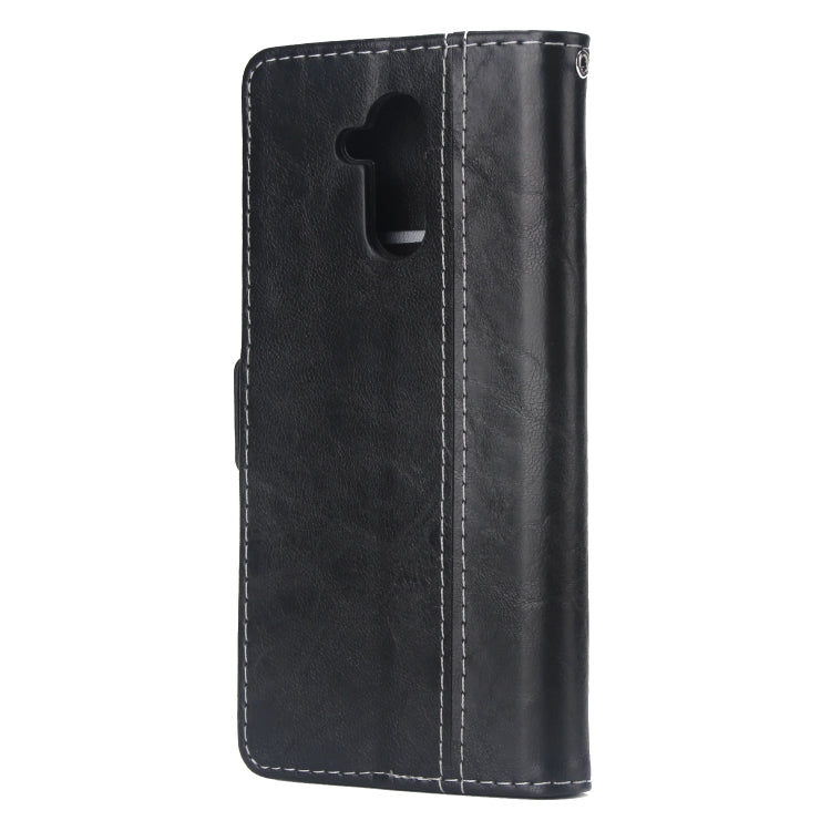 For Huawei Mate 20 Lite Retro Texture Contrast Color Splicing Horizontal Flip TPU + PU Leather Case with Card Slots & Holder & Wallet