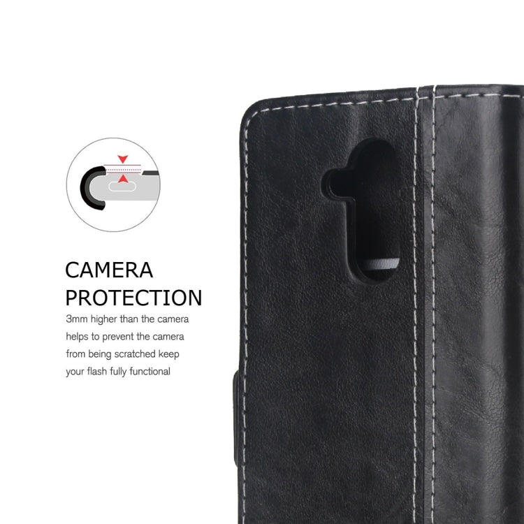 For Huawei Mate 20 Lite Retro Texture Contrast Color Splicing Horizontal Flip TPU + PU Leather Case with Card Slots & Holder & Wallet