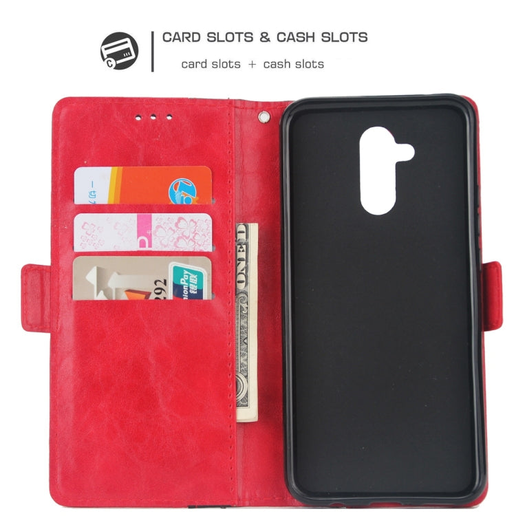 For Huawei Mate 20 Lite Retro Texture Contrast Color Splicing Horizontal Flip TPU + PU Leather Case with Card Slots & Holder & Wallet