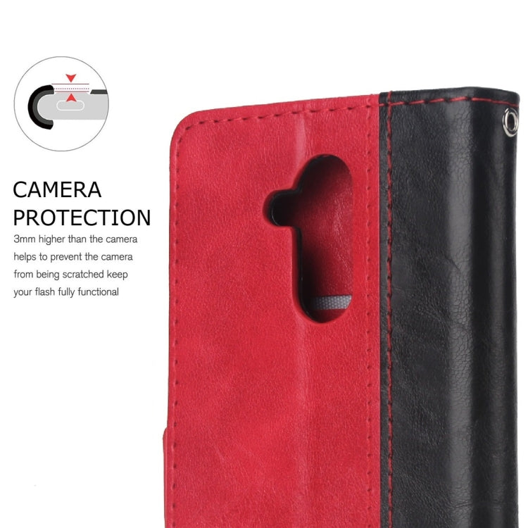 For Huawei Mate 20 Lite Retro Texture Contrast Color Splicing Horizontal Flip TPU + PU Leather Case with Card Slots & Holder & Wallet