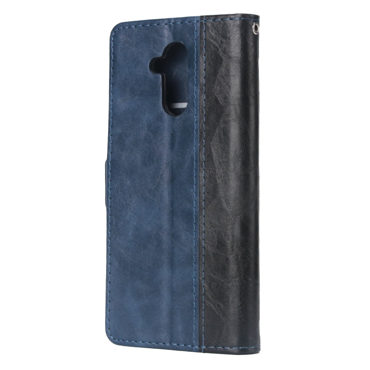 For Huawei Mate 20 Lite Retro Texture Contrast Color Splicing Horizontal Flip TPU + PU Leather Case with Card Slots & Holder & Wallet